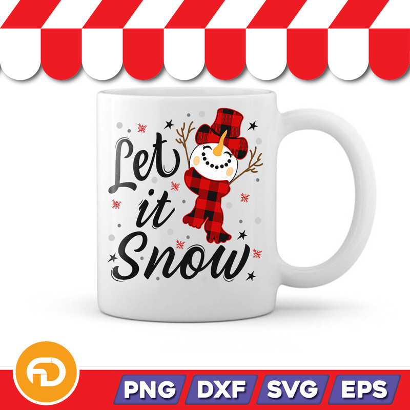 Let it Snowv2 Svg Png Eps Dxf Digital Download