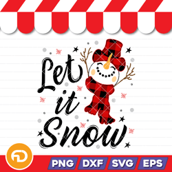 let it snow-v2 svg, png, eps, dxf digital download