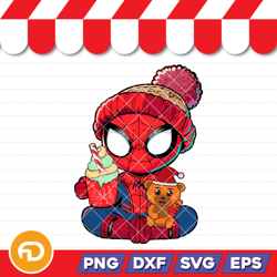spiderman christmas superhero christmas coffee svg, png, eps, dxf digital download