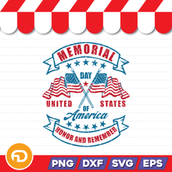 memorial day with american flag 4th of july sticker svg, png, eps, dxf digital download