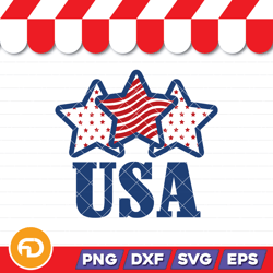 4th of july usa independence day stars svg, png, eps, dxf digital download