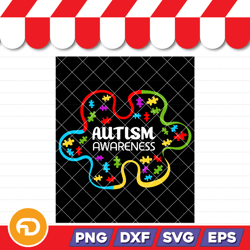 autism awareness ai girl sit with mobile svg, png, eps, dxf digital download