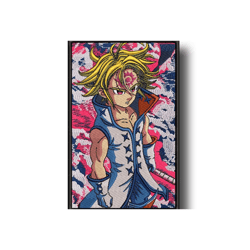 yugio : kokushibo embroidery design,demon slayer embroidery designs, anime embroidery, machine embroidery