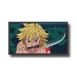 killer : kokushibo embroidery design,demon slayer embroidery designs, anime embroidery, machine embroider