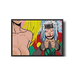 the golden stupid : kokushibo embroidery design,demon slayer embroidery designs, anime embroidery, machine embroidery