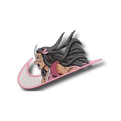 nike logo girl : kokushibo embroidery design,demon slayer embroidery designs,anime embroidery, machine embroidery