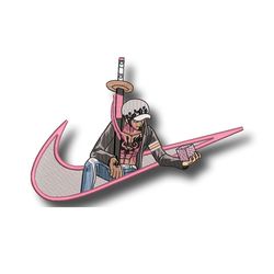 ninja nike pink : kokushibo embroidery design,demon slayer embroidery designs,anime embroidery, machine embroidery