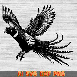 pheasant svg design, ai,svg,dxf,for laser engraving