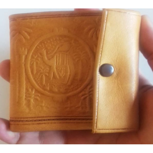 YELLOW Handcrafted leather wallet d1.JPG