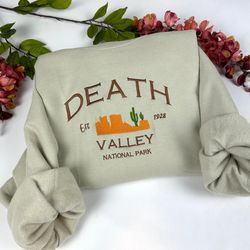 Death Valley Embroidered Crewneck Sweatshirt - Death Valley National Park, Grand Canyon Park, National Park Crew