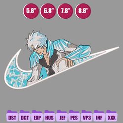 toshiro hitsugaya anime embroidery design, machine embroidery design files, anime embroidery files