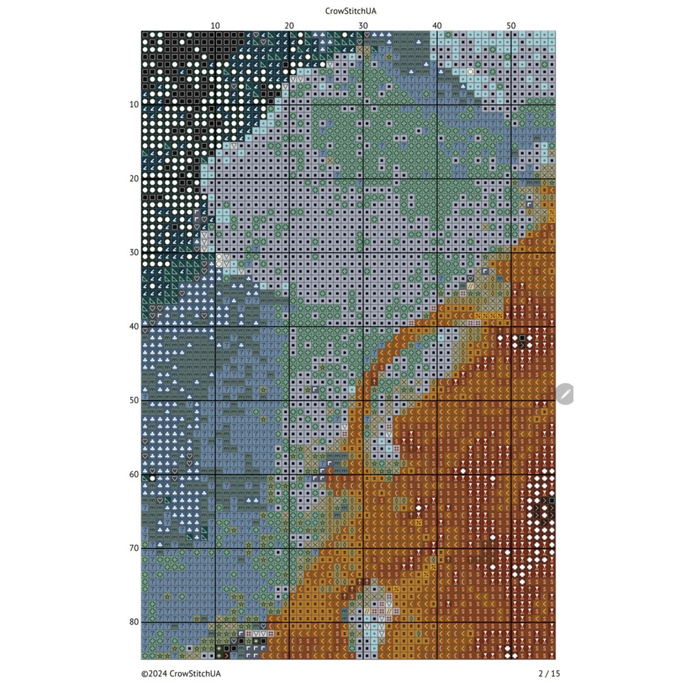 Counted Cross Stitch Pattern PDF  Spring Blossom  Easy XStitch Chart 1