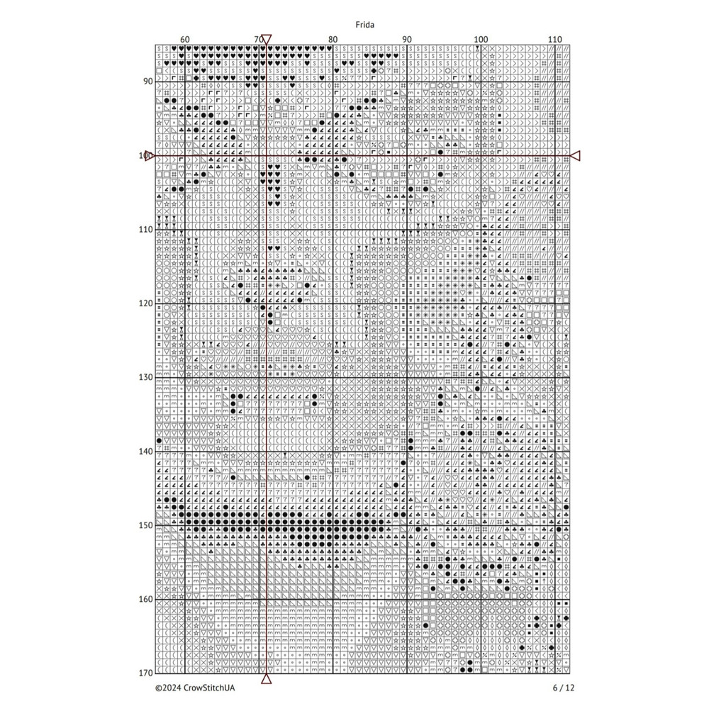 Counted Cross Stitch Pattern PDF Frida Easy XStitch Chart 3