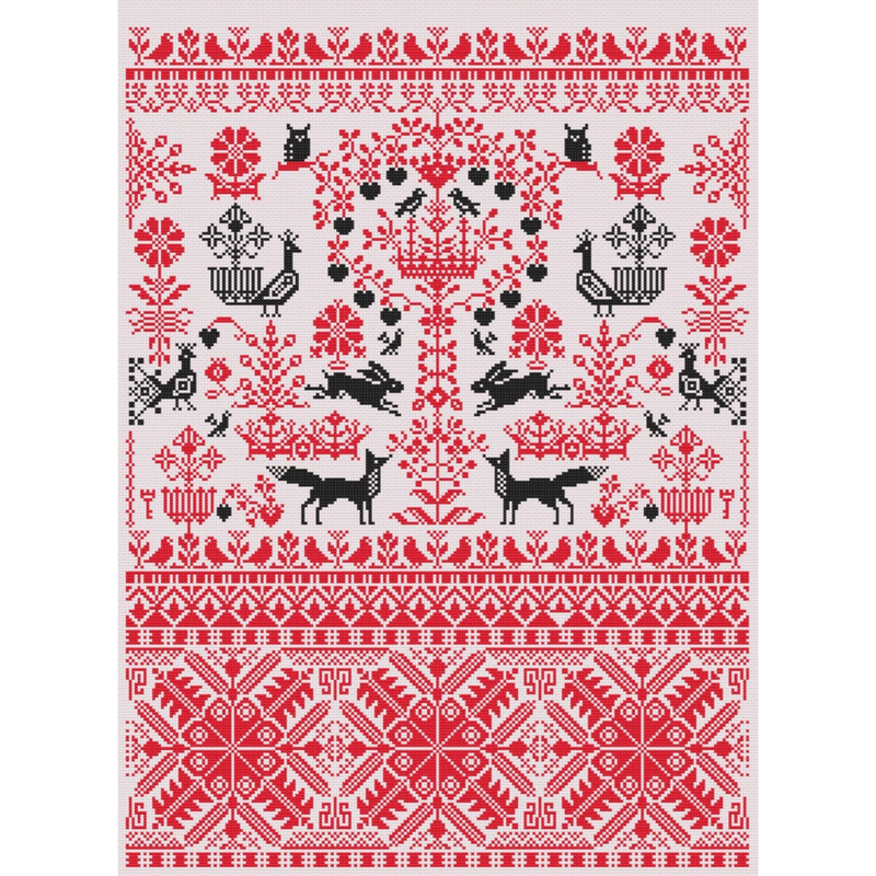 Counted Cross Stitch Pattern PDF  Classic Forest Magic Design  Easy XStitch Chart 0