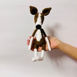 greyhound plush, whippet, italian greyhound, stuffed dog, gift for dog owner