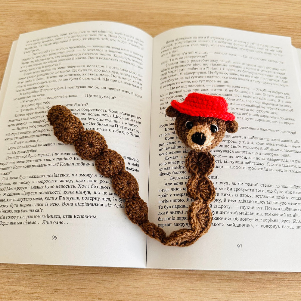 Bookmark Bear Crochet Pattern Instant Download DIY Bear Bookmark Crochet Tutorial For Book Lovers 1