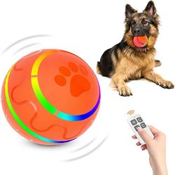 Smart Electric Dog Toy Ball With LED Flashing,Pet Cats/Dogs Interactive Chew Toys With Remote Control USB Rechargeables