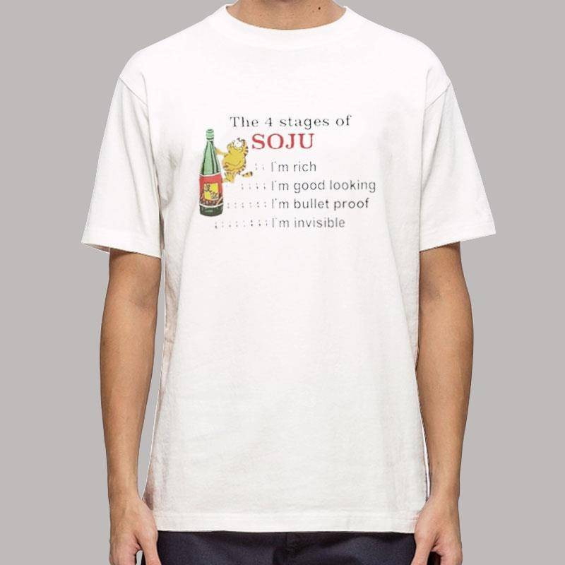 Garfield the 4 Stages of Soju T Shirt.jpg