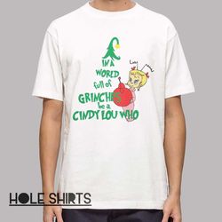 funny christmas cindy lou who t shirt