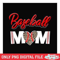 baseball mom sport heart leopard softball png, mother day png, digital download, bunny ball