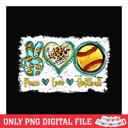 peace love softball mother day baseball png, mother day png, digital download