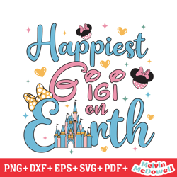 happiest gigi on earth minnie mouse svg, disney svg ,disney mickey svg , digital download