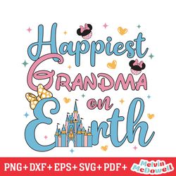 happiest grandma on earth minnie mouse svg, disney svg ,disney mickey svg , digital download