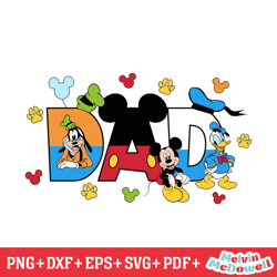 disney dad mickey mouse and donald duck svg, disney svg ,disney mickey svg , digital download