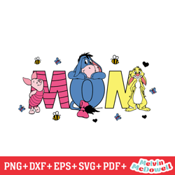 disney mom winnie the pooh friends svg, disney svg ,disney mickey svg , digital download