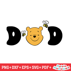 disney dad winnie the pooh bear svg, disney svg ,disney mickey svg , digital download