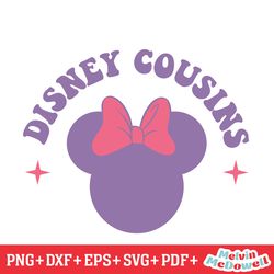 disney cousins minnie mouse pink bow head svg, disney svg ,disney mickey svg , digital download
