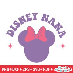 disney nana minnie mouse pink bow head svg, disney svg ,disney mickey svg , digital download