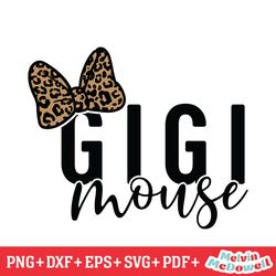 gigi mouse minnie leopard bow tie svg, disney svg ,disney mickey svg , digital download