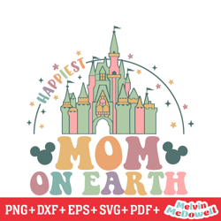 happiest mom on earth disney kingdom svg, disney svg ,disney mickey svg , digital download