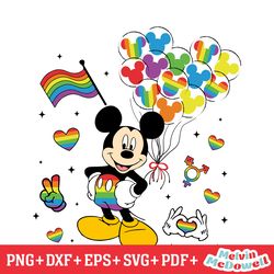 mickey mouse lgbt pride balloon disney svg, disney svg ,disney mickey svg , digital download
