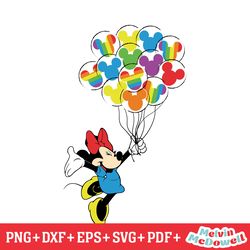 disney minnie mouse balloon lgbt pride svg, disney svg ,disney mickey svg , digital download