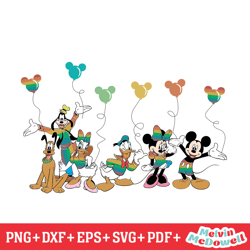 disney mickey friends balloon lgbt pride svg, disney svg ,disney mickey svg , digital download