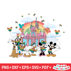 mickey friends rainbow kingdom lgbt pride svg, disney svg ,disney mickey svg , digital download
