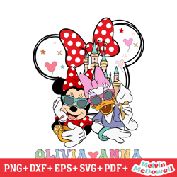 personalized minnie and daisy magic kingdom svg, disney svg ,disney mickey svg , digital download