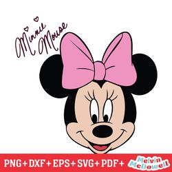 smiling face disney girl minnie mouse signature svg, disney svg ,disney mickey svg , digital download file