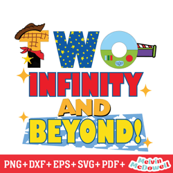 two infinity and beyond toy story birthday svg, disney svg ,disney mickey svg , digital download file
