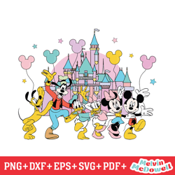 mickey friends balloon celebrate kingdom svg, disney svg ,disney mickey svg , digital download file