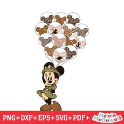 animal kingdom wild balloon minnie mouse svg, disney svg ,disney mickey svg , digital download file