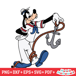 sailor goofy dog cruise trip anchor svg, disney svg ,disney mickey svg , digital download file