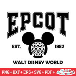 walt disney world mickey epcot ball est 1982 svg, disney svg ,disney mickey svg , digital download file
