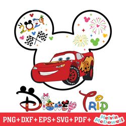 disney trip lightning mcqueen cars mickey svg, disney svg ,disney mickey svg , digital download file