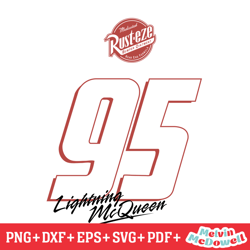 cars rust-eze lightning mcqueen 95 svg, disney svg ,disney mickey svg , digital download file