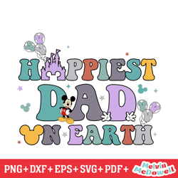 happiest dad on earth mickey mouse svg, disney svg ,disney mickey svg , digital download file