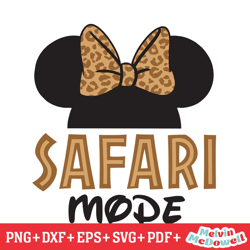 minnie mouse safari mode leopard pattern svg, disney svg ,disney mickey svg , digital download file