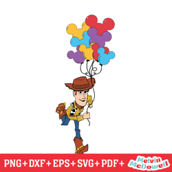 mickey balloon cowboy woody toy story svg, disney svg ,disney mickey svg , digital download file